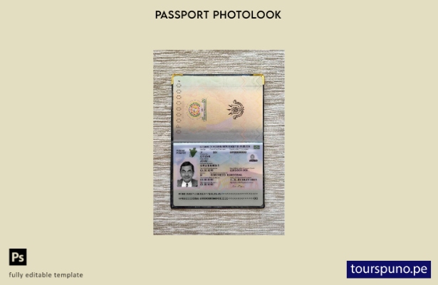 listo para imprimir plantilla de aspecto fotográfico del pasaporte de Burundi (p